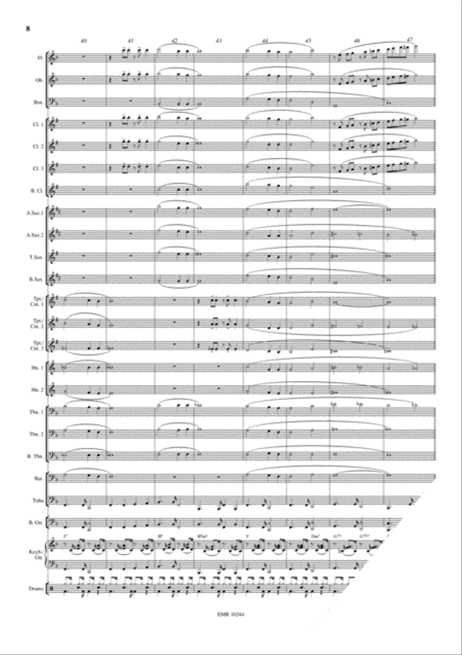 Quand Il Est Mort Le Poete Concert Band scores gallery preview page 9