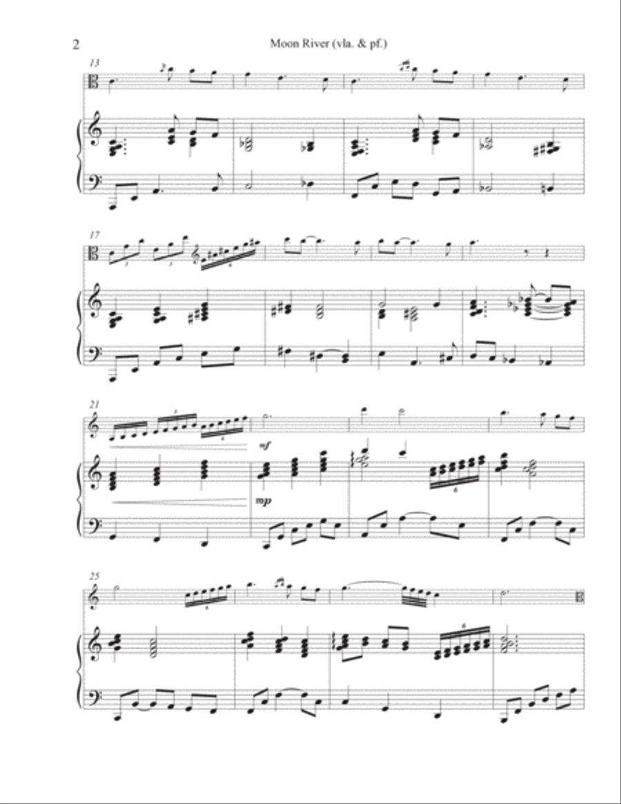 Moon River Viola scores gallery preview page 6