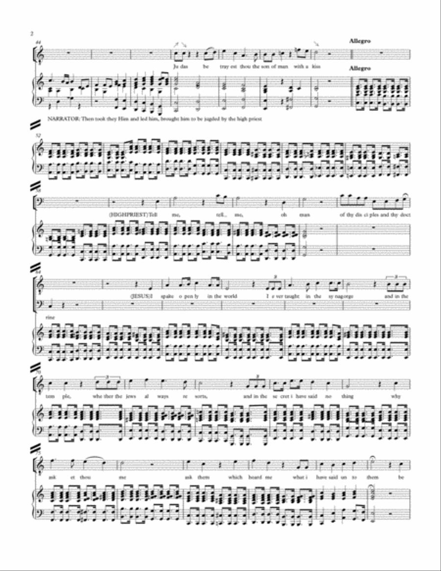 The death and Resurrection opera book part 1 4-Part scores gallery preview page 2