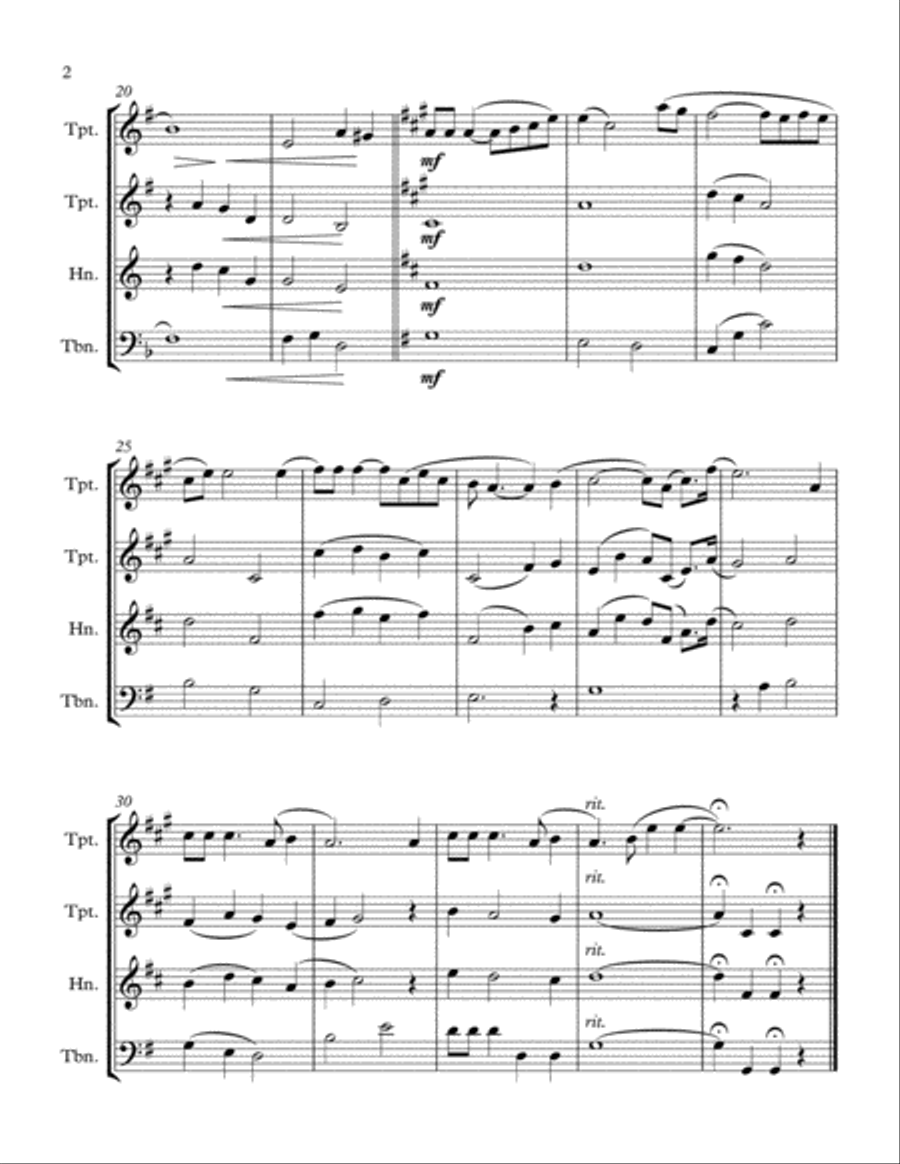 Shenandoah For Brass Trio Brass Trio scores gallery preview page 2