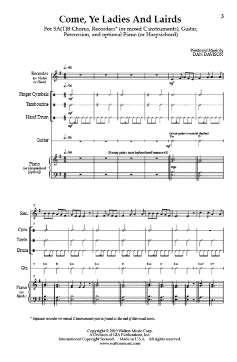 Come, Ye Ladies and Lairds SA scores gallery preview page 2