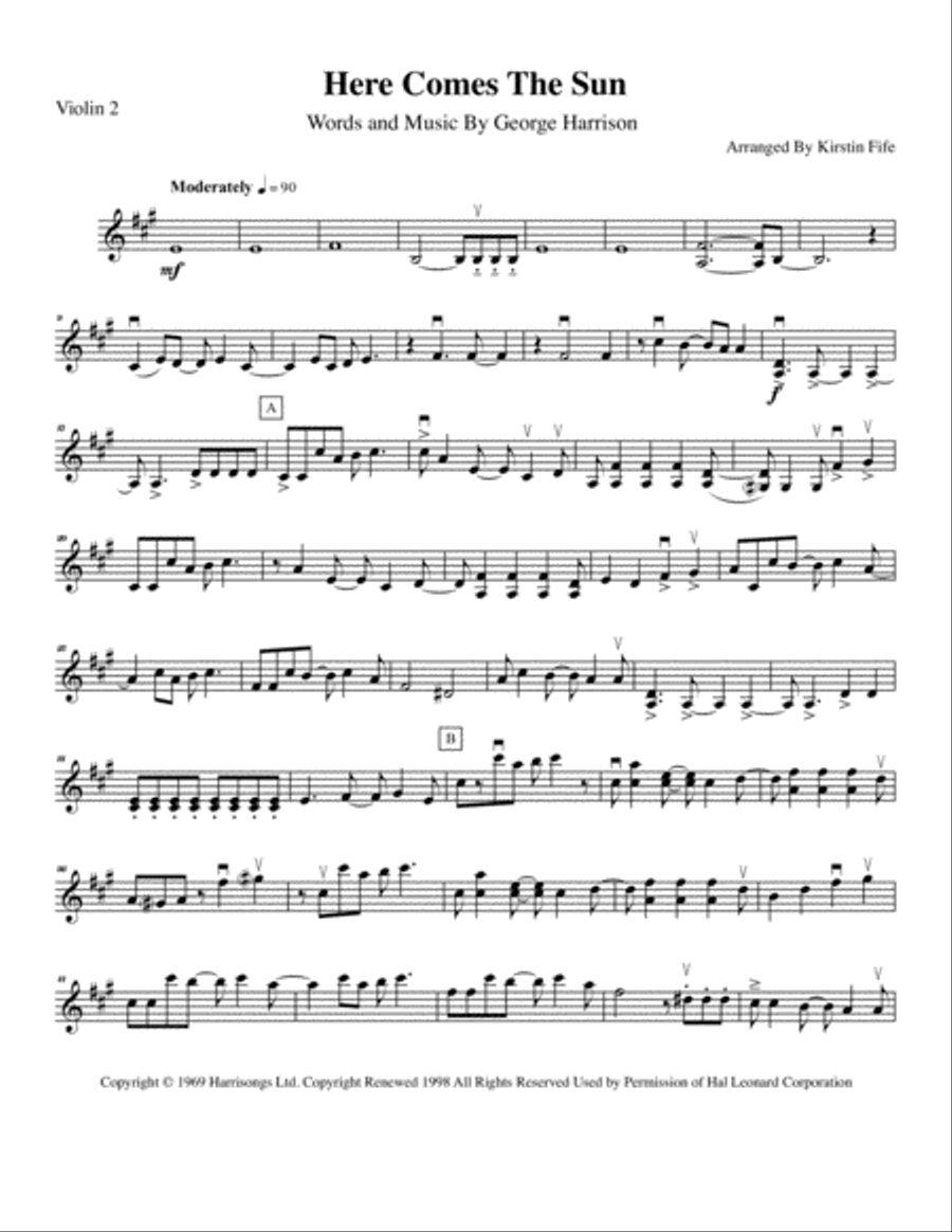 Here Comes The Sun Here Comes The Sun String Trio scores gallery preview page 3