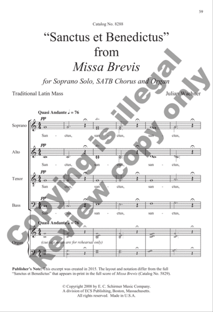 Selected Sacred Choral Works of Julian Wachner, Volume 1 4-Part scores gallery preview page 46