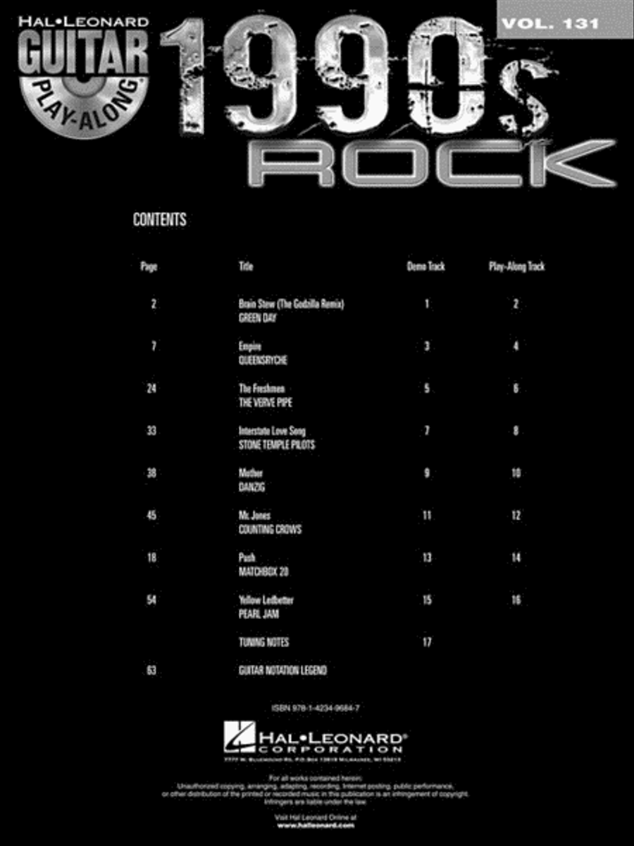 1990s Rock 1990s Rock Guitar Tablature scores gallery preview page 3