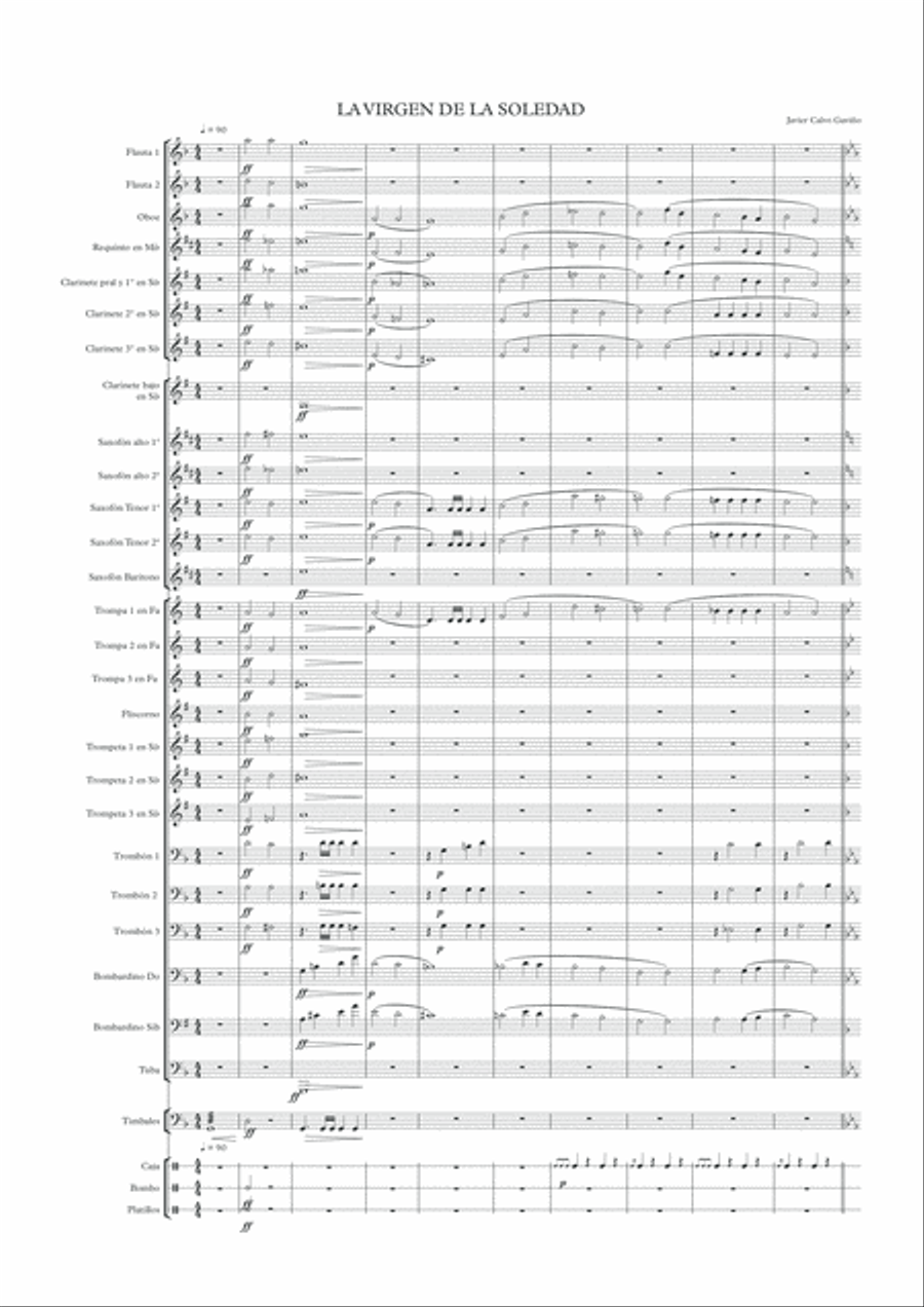 La Virgen de la Soledad Concert Band scores gallery preview page 2