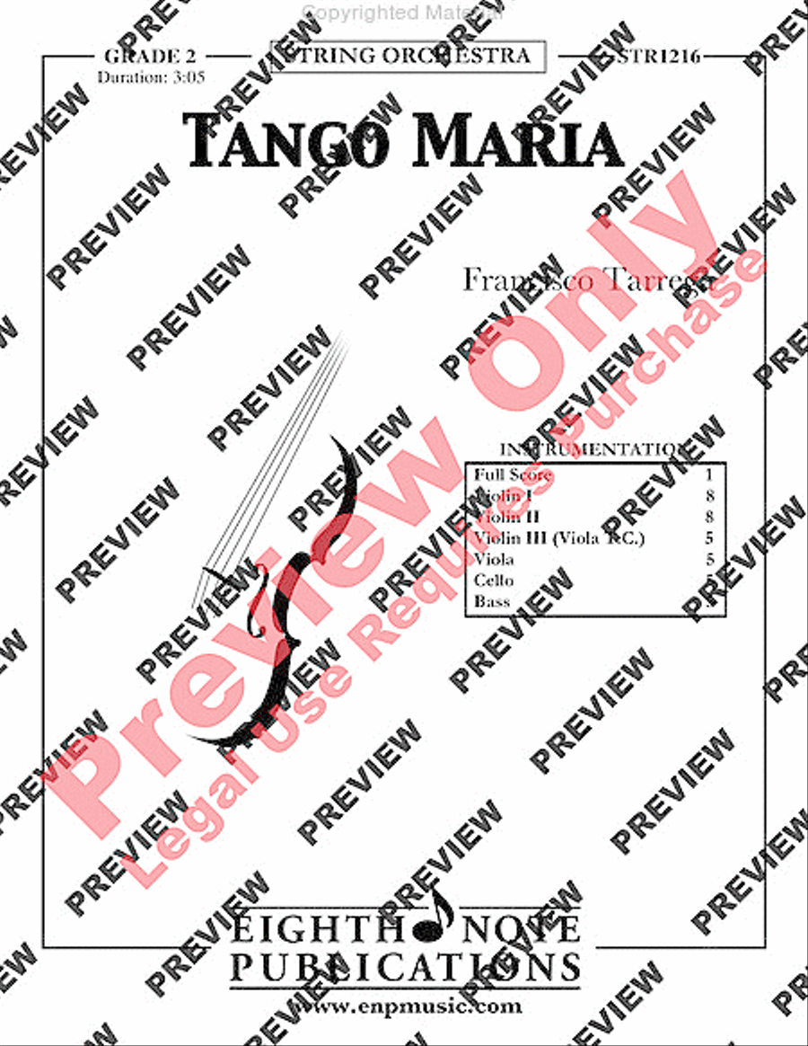 Tango Maria Tango Maria String Orchestra scores gallery preview page 2