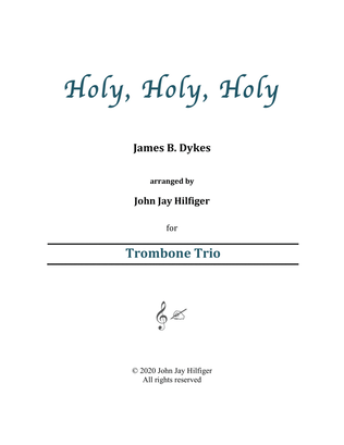 Book cover for Holy, Holy, Holy for Trombone Trio
