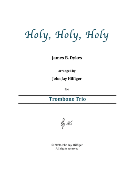 Holy, Holy, Holy for Trombone Trio image number null
