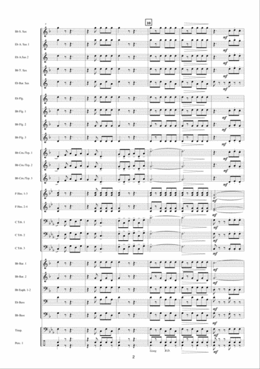 Hail Nero - Triumphal March (From Quo Vadis) Fanfare Band scores gallery preview page 3