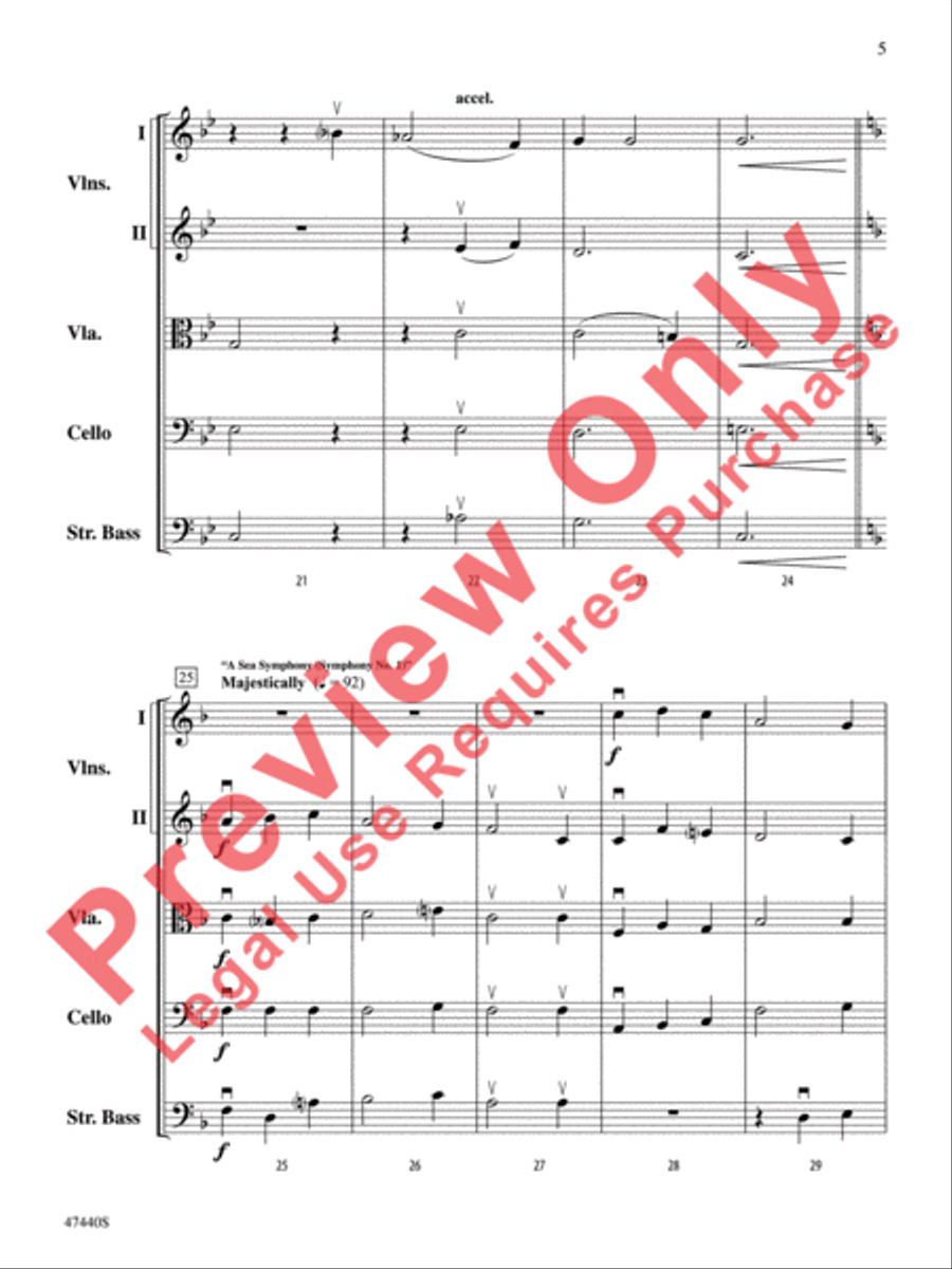 A Ralph Vaughan Williams Portrait String Orchestra scores gallery preview page 6