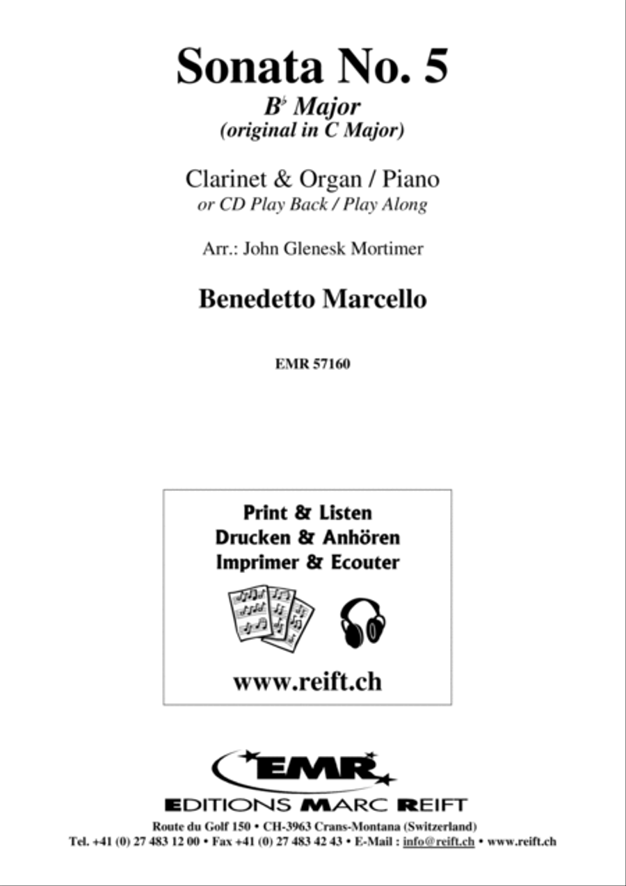 Sonata No. 5 Clarinet Solo scores gallery preview page 2