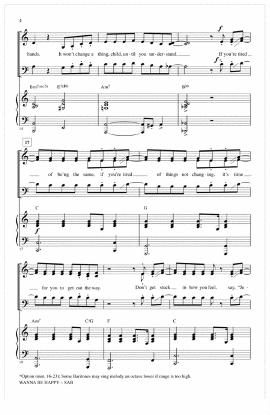 Wanna Be Happy? Wanna Be Happy? 3-Part scores gallery preview page 3