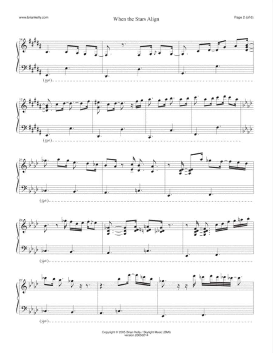 When The Stars Align Piano Solo scores gallery preview page 2