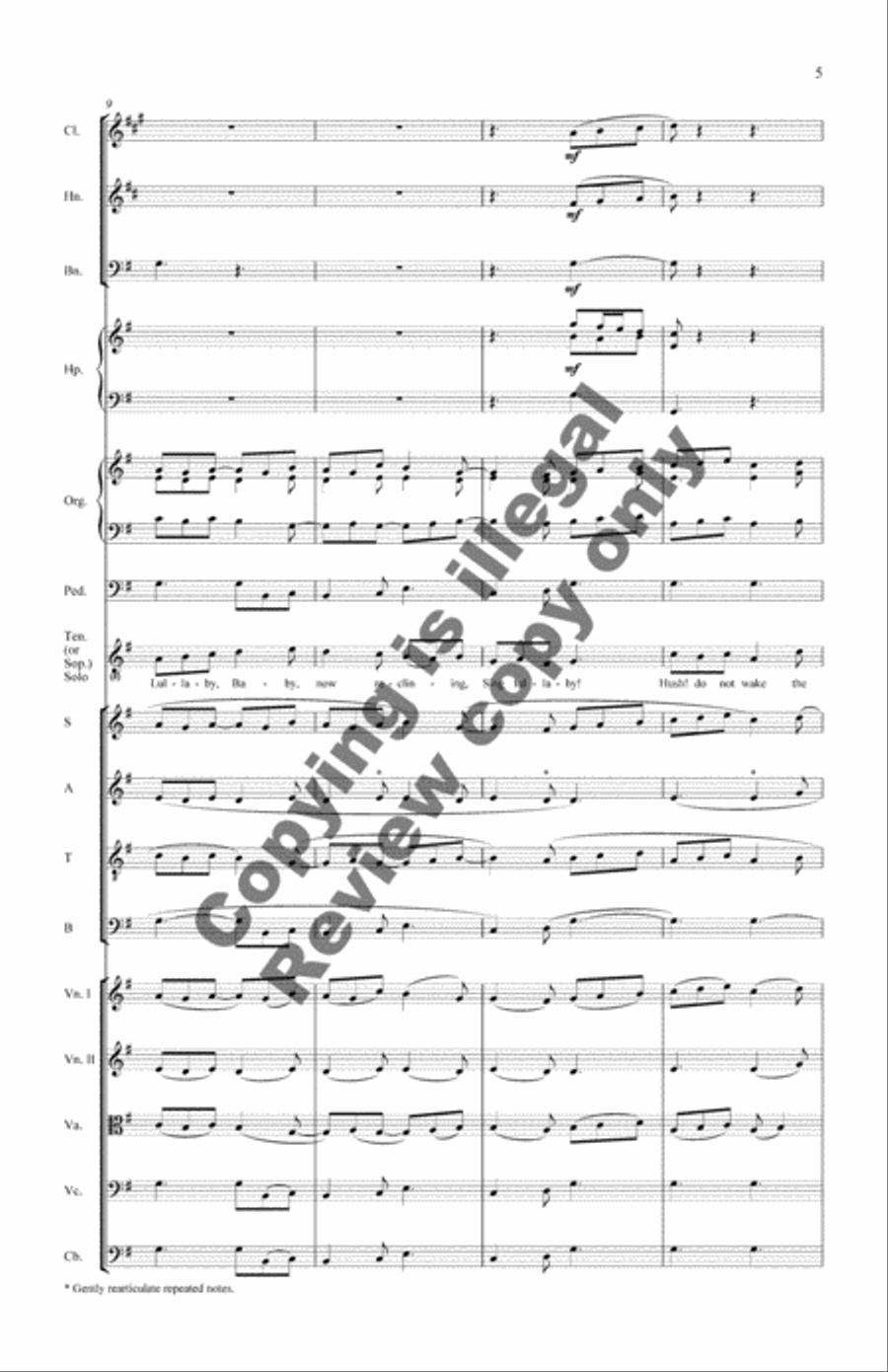 Sing Lullaby (Orchestral Version Score) Choir scores gallery preview page 10