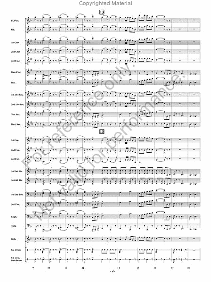 Basses On A Rampage Concert Band scores gallery preview page 3