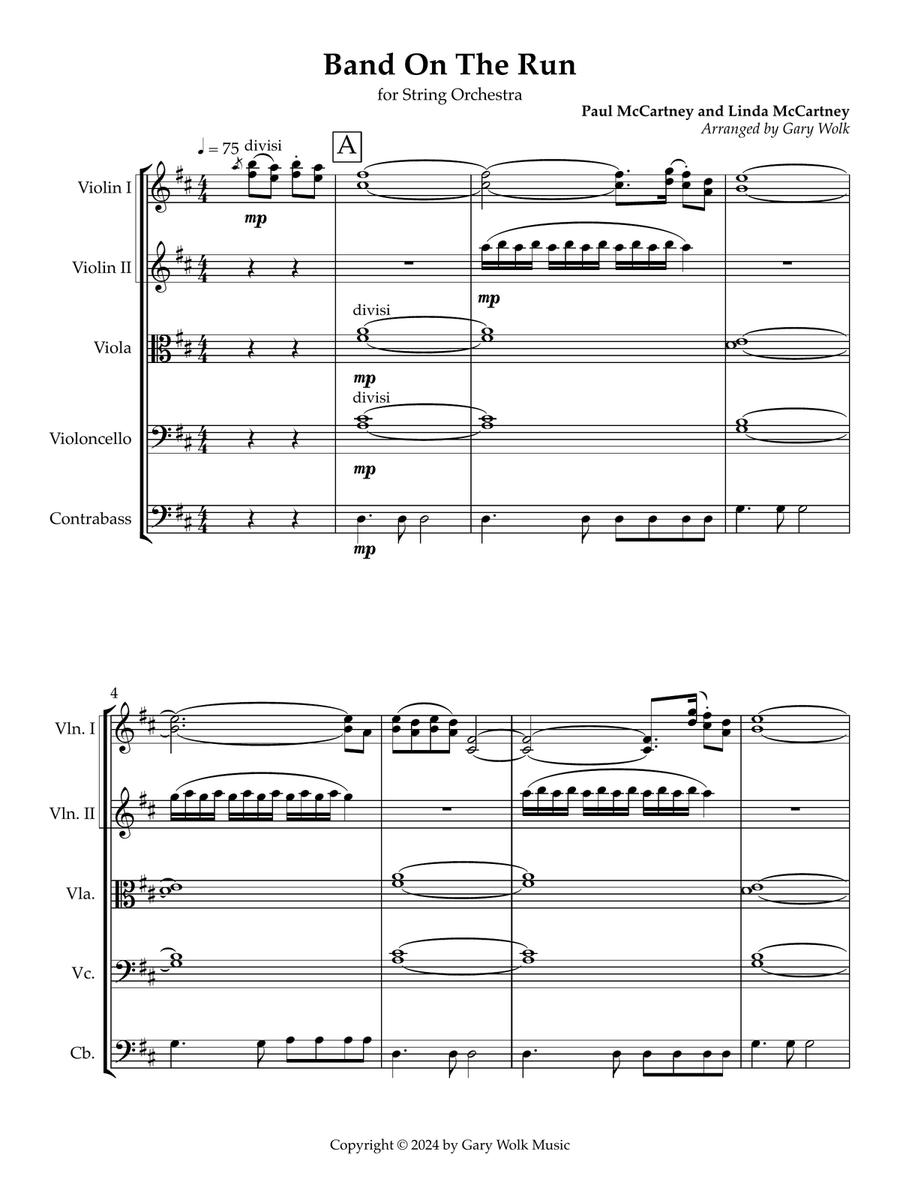 Band On The Run Band On The Run String Orchestra scores gallery preview page 1