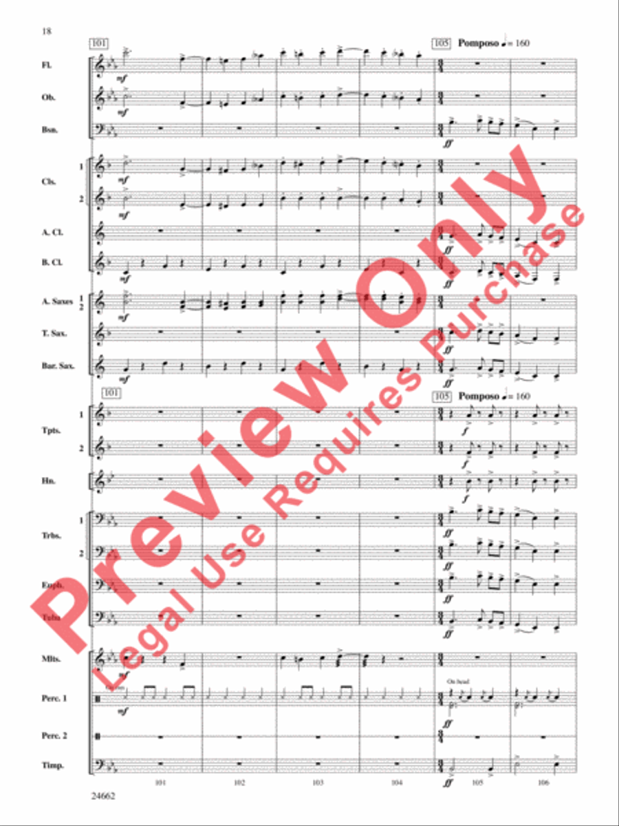 Timber City Trilogy Timber City Trilogy Concert Band scores gallery preview page 19