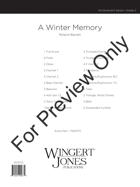 A Winter Memory - Full Score