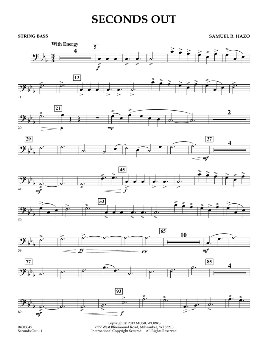 Seconds Out - String Bass