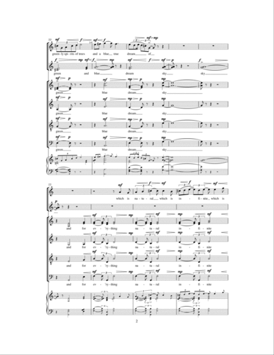 A Blue True Dream Of Sky Choir scores gallery preview page 2