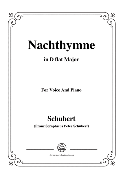 Schubert-Nachthymne,in D flat Major,for Voice&Piano image number null