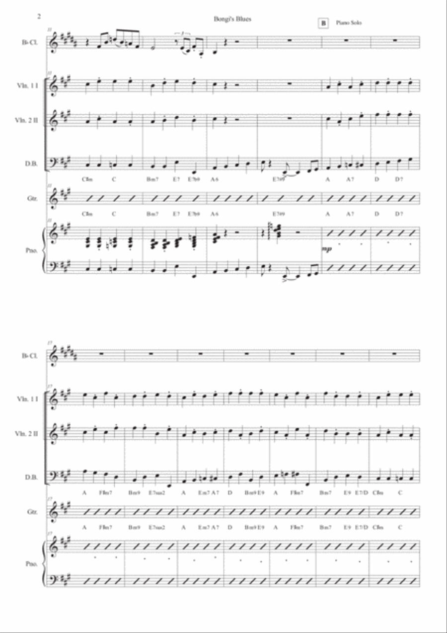 Bongi's Blues Small Ensemble scores gallery preview page 2