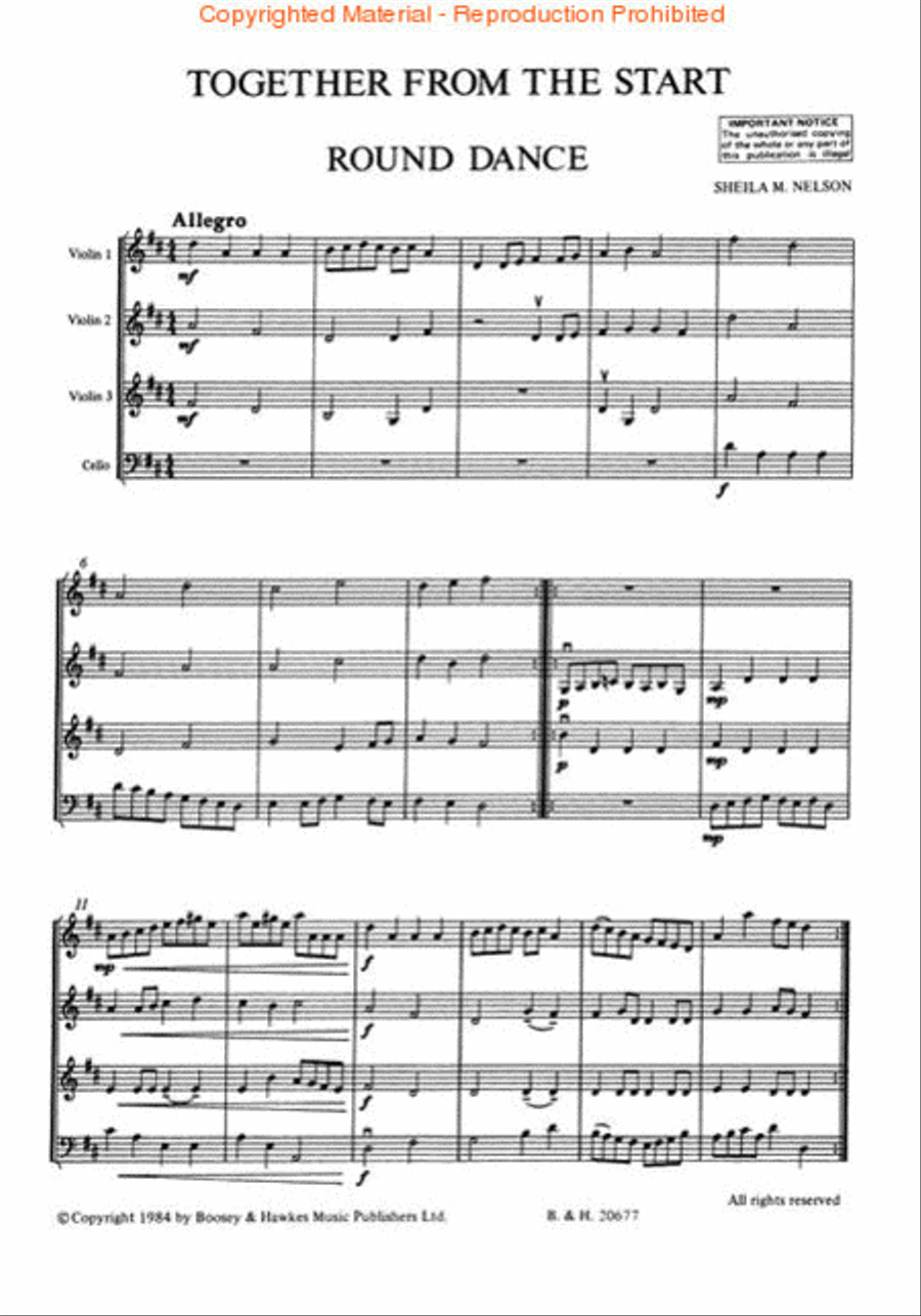 Together from the Start Together from the Start String Quartet scores gallery preview page 2