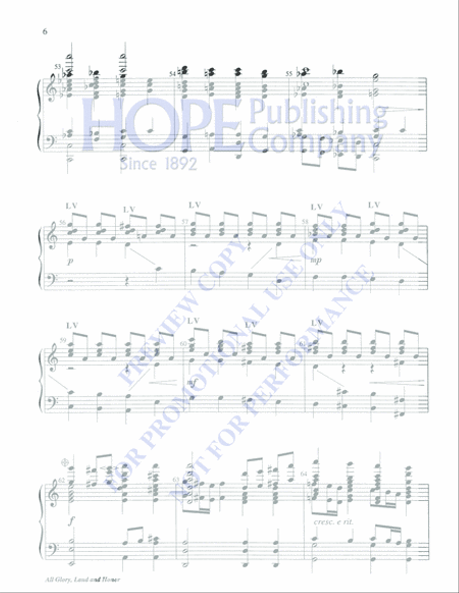 All Glory, Laud and Honor 5-Octaves scores gallery preview page 6