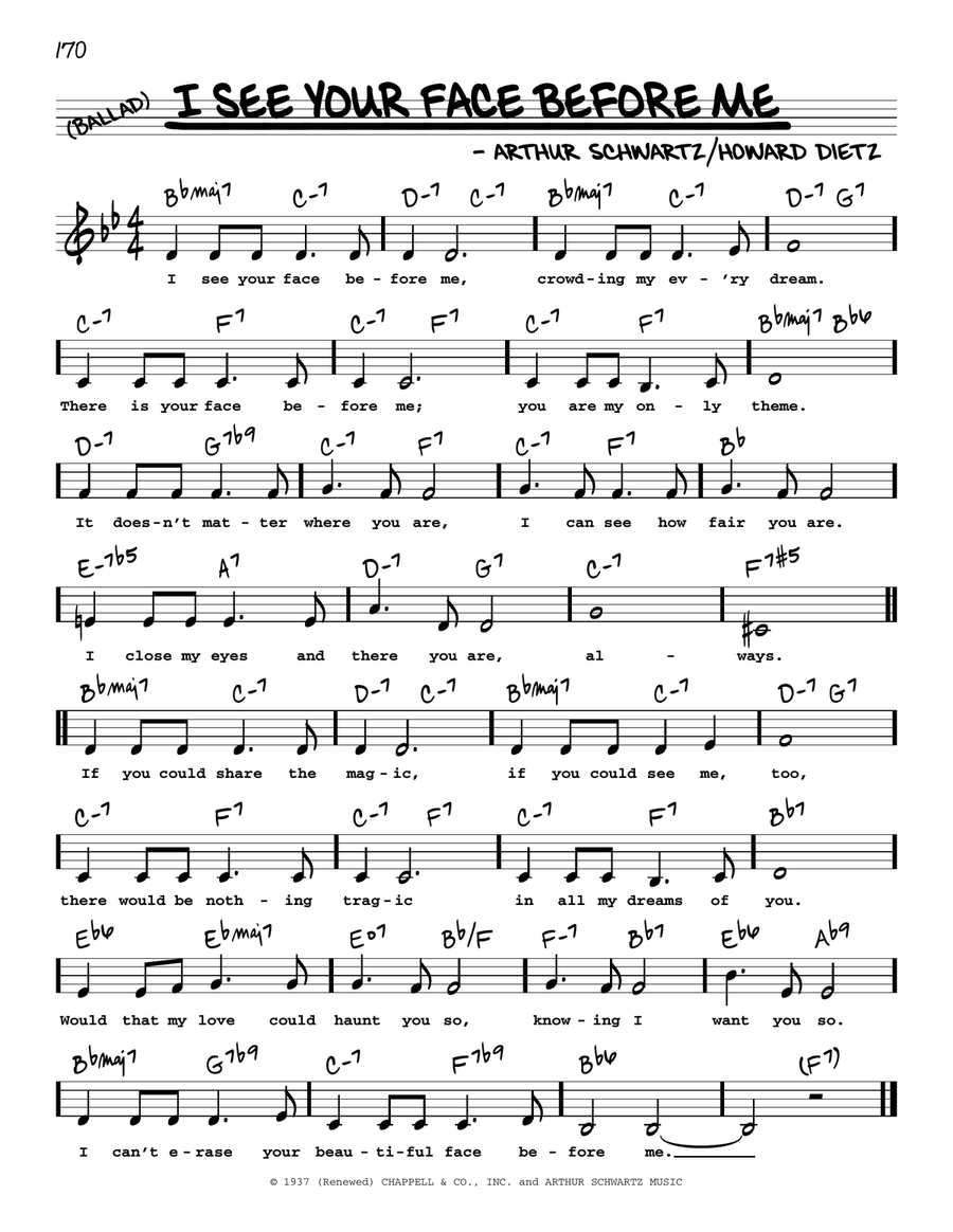 I See Your Face Before Me (Low Voice) Low Voice scores gallery preview page 1