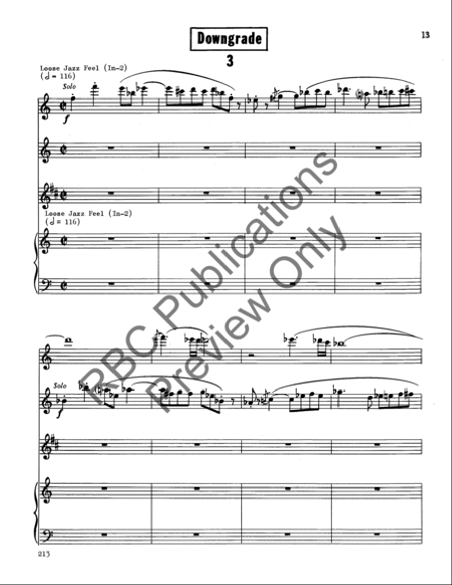 Mulholland Suite 2 Flutes/Clarinet Clarinet scores gallery preview page 14