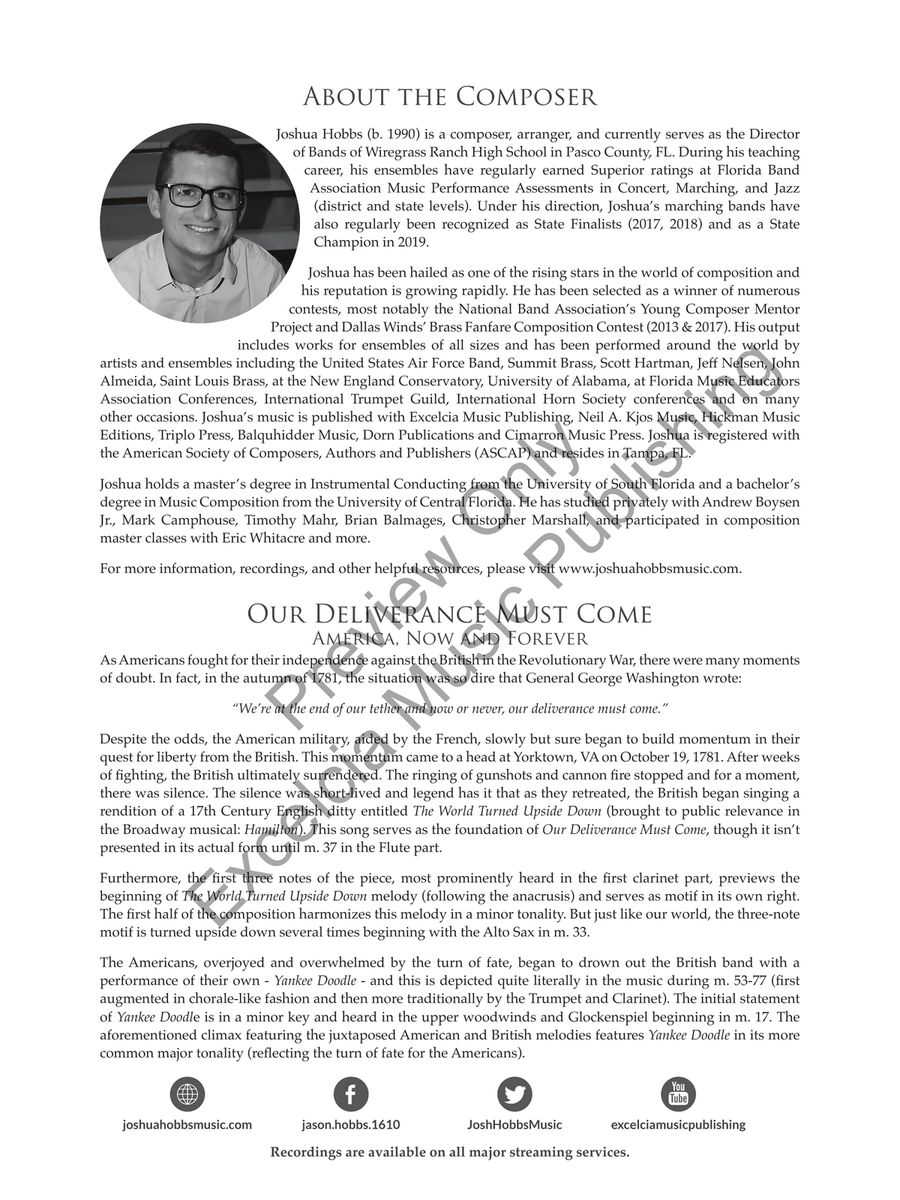 Our Deliverance Must Come (Score) Concert Band scores gallery preview page 3