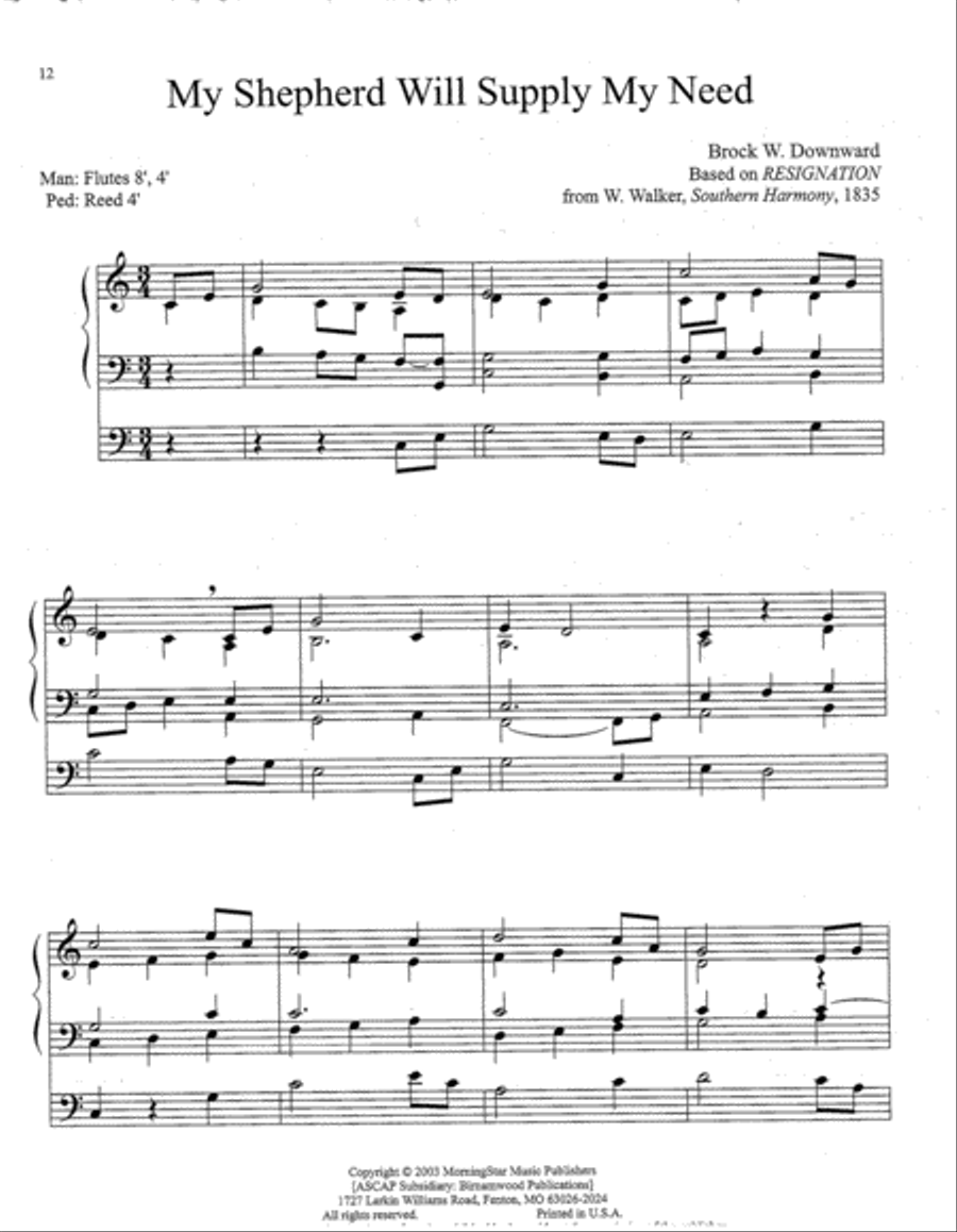 Twelve Hymn Introductions Organ scores gallery preview page 5