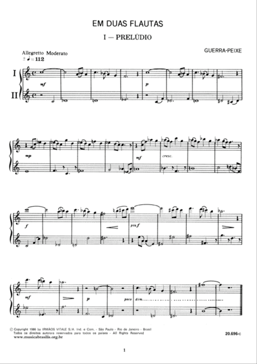 Em duas flautas Flute Duet scores gallery preview page 3