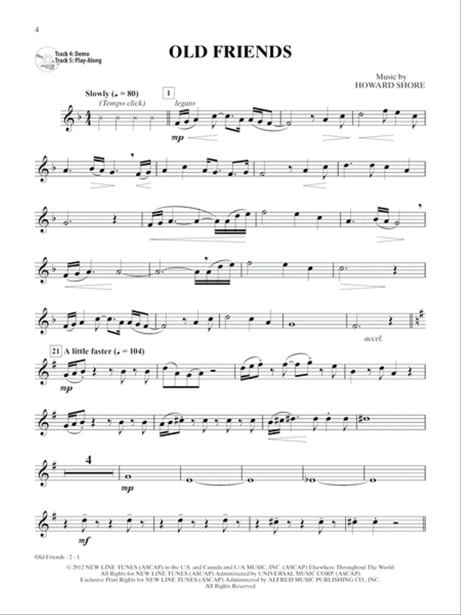 The Hobbit -- An Unexpected Journey Instrumental Solos Trumpet Solo scores gallery preview page 3