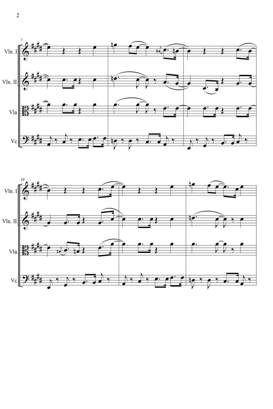 Crazy Little Thing Called Love String Quartet scores gallery preview page 2