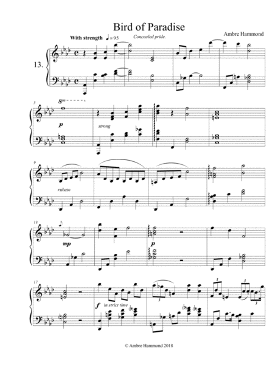 Bird of Paradise Piano Solo scores gallery preview page 1