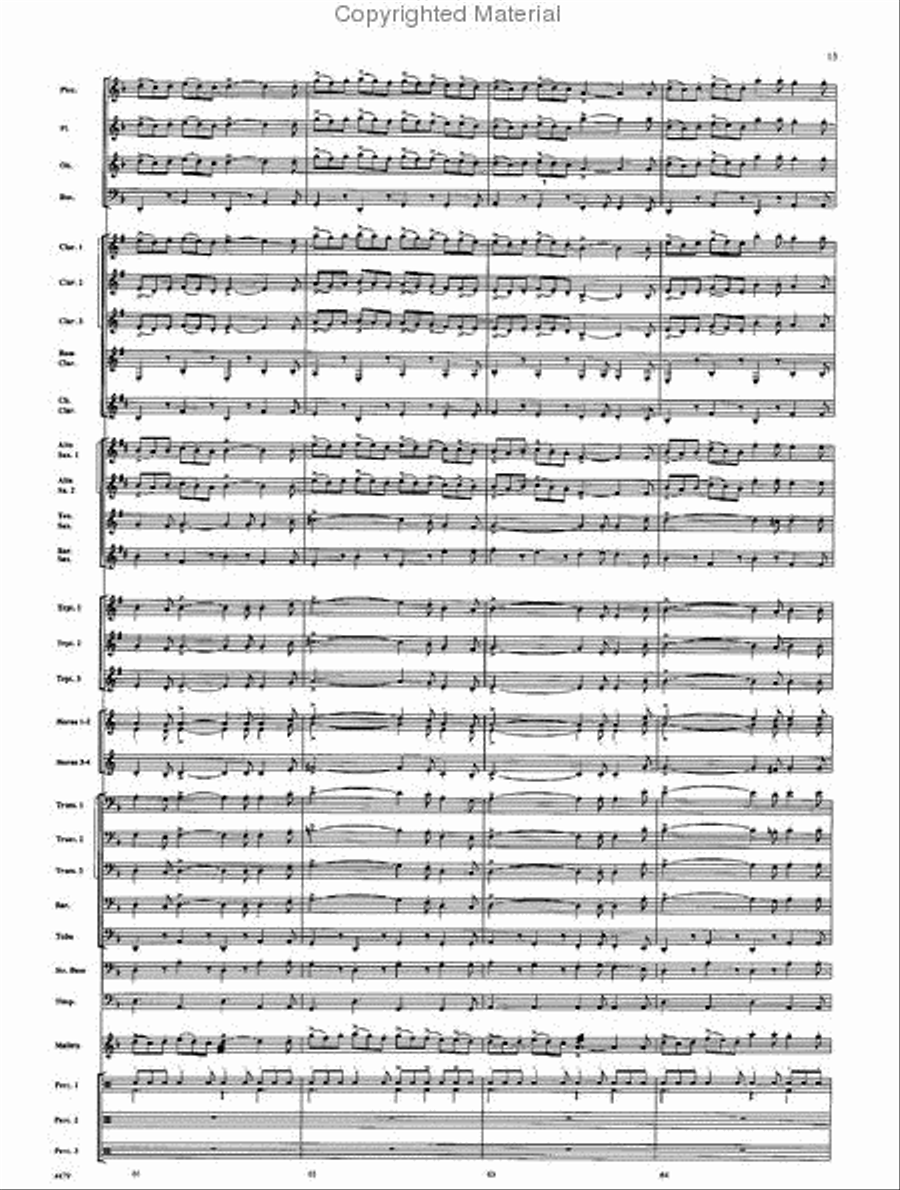 American Folk Fantasia Concert Band scores gallery preview page 14