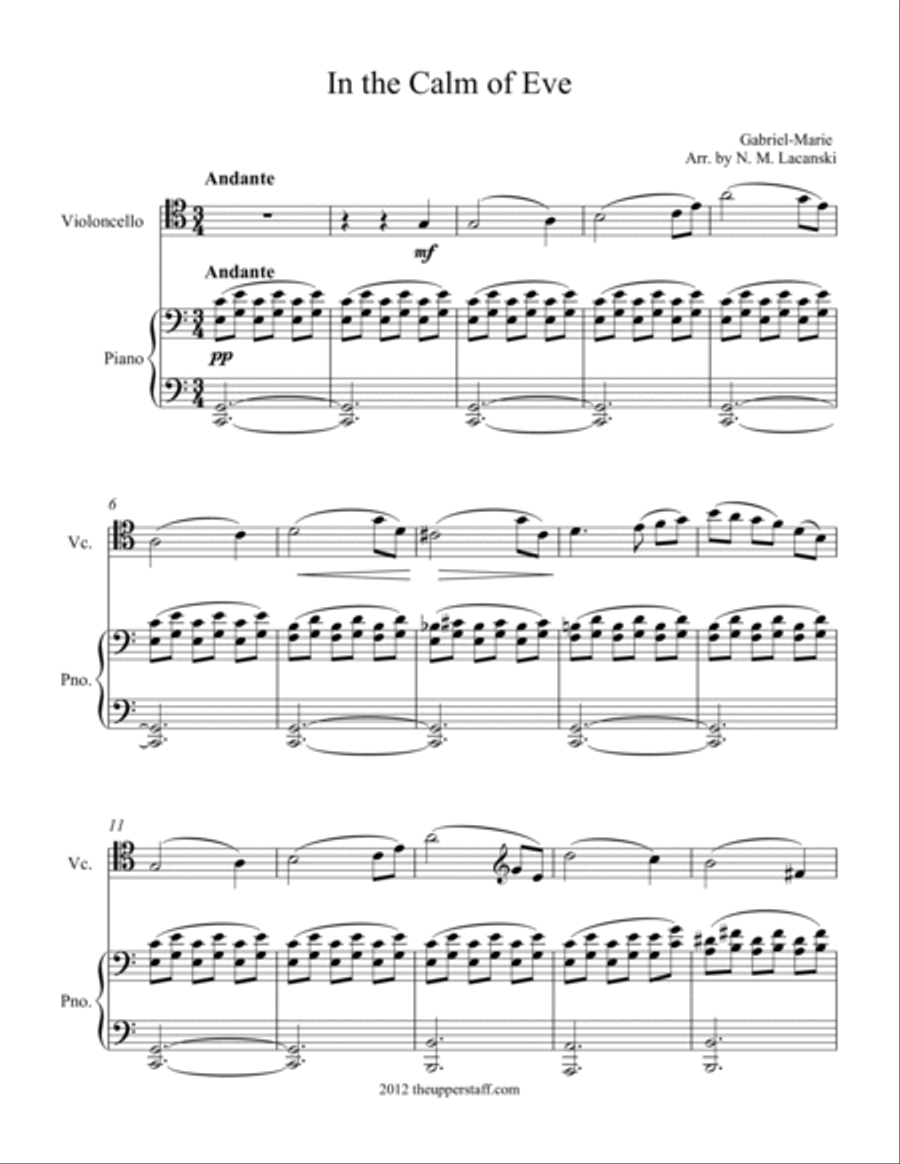 In the Calm of Eve Piano scores gallery preview page 4