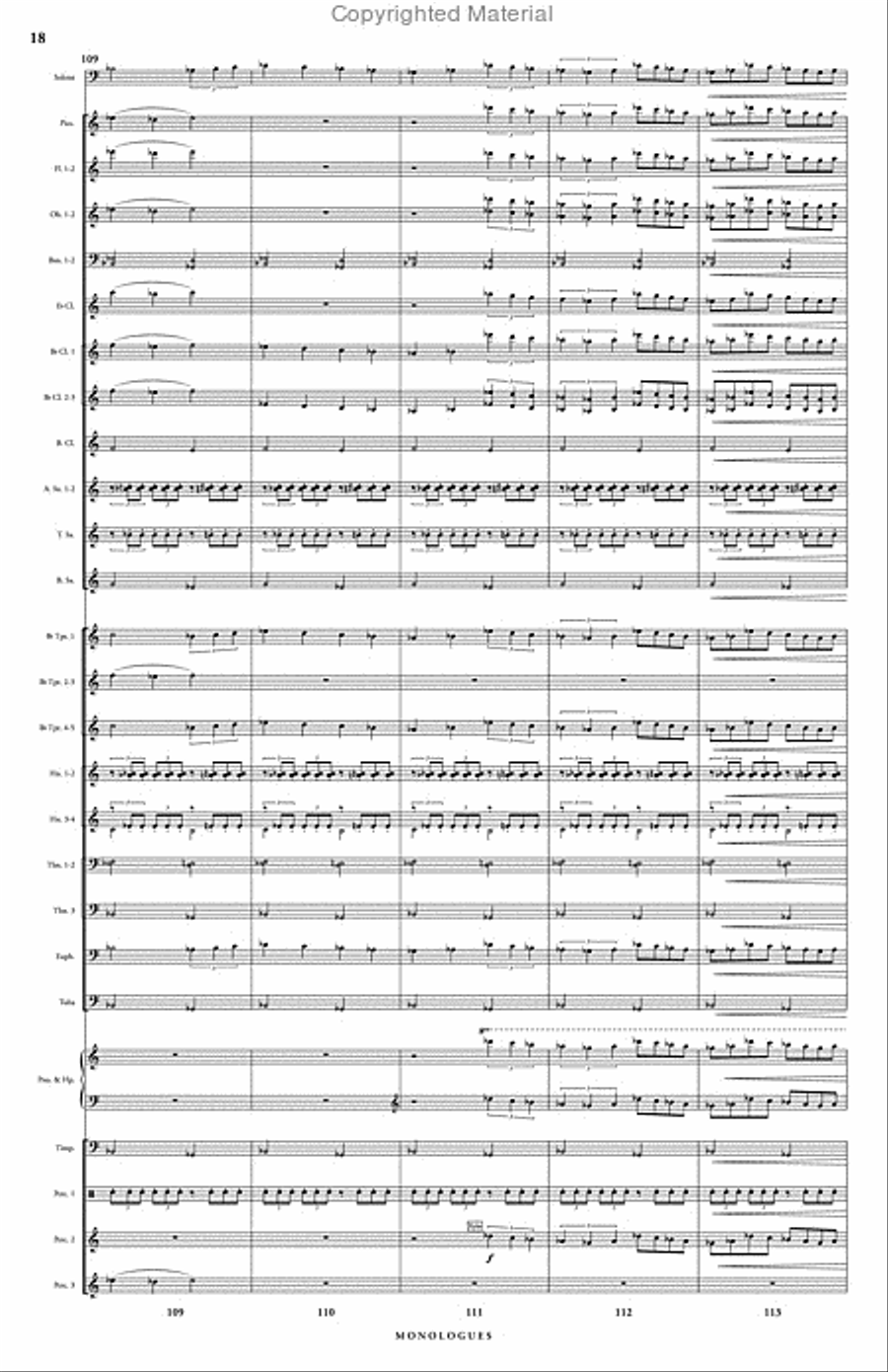 Monologues Concert Band scores gallery preview page 19