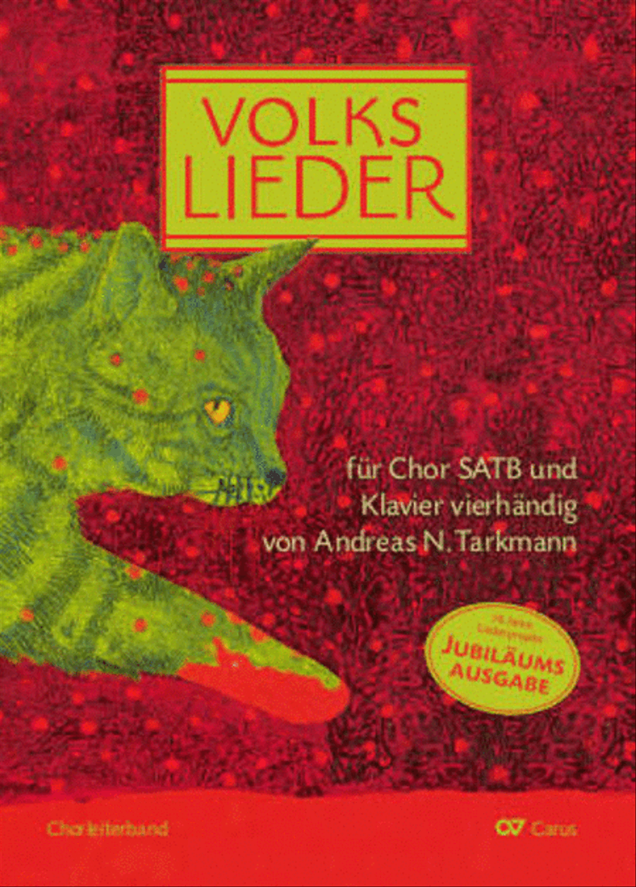 Choral collection Volkslieder for choir SATB and piano duet 4-Part scores gallery preview page 1