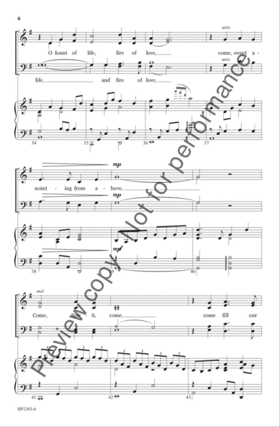 Come, Spirit, Come Come, Spirit, Come 4-Part scores gallery preview page 7