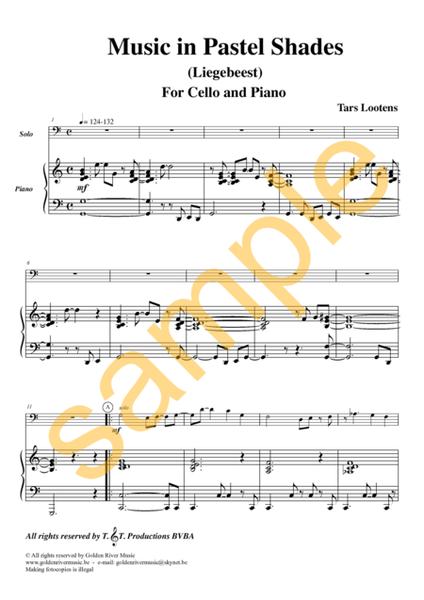 Music in Pastel Shades for cello