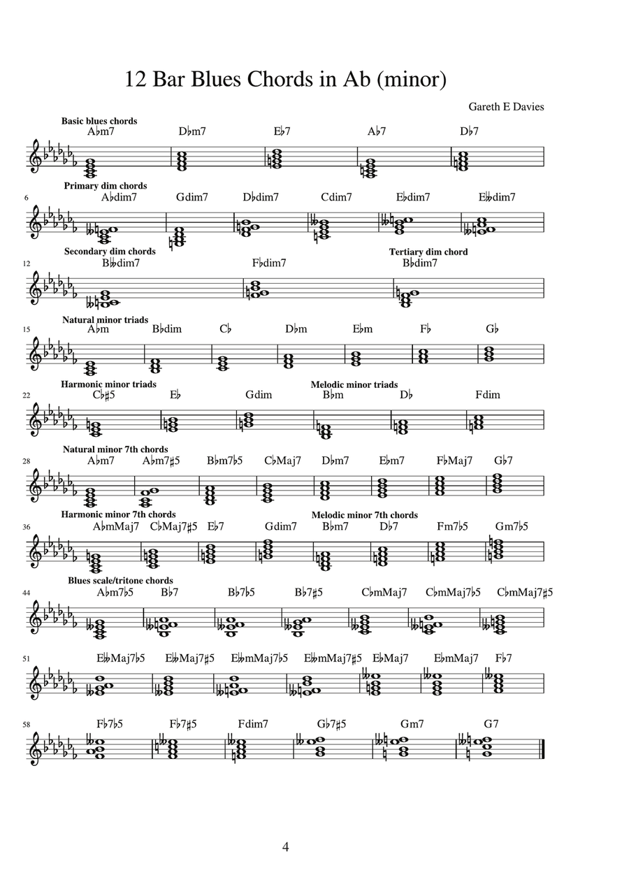 12 Bar Blues Chords Piano Method scores gallery preview page 4