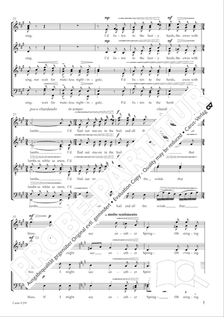 Two Songs of Spring SSAATTBB scores gallery preview page 6