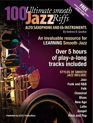 Book cover for 100 Ultimate Smooth Jazz Riffs for Alto Sax