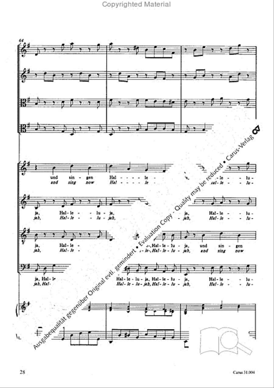Christ lay in death's cold prison (Christ lag in Todesbanden) 4-Part scores gallery preview page 26