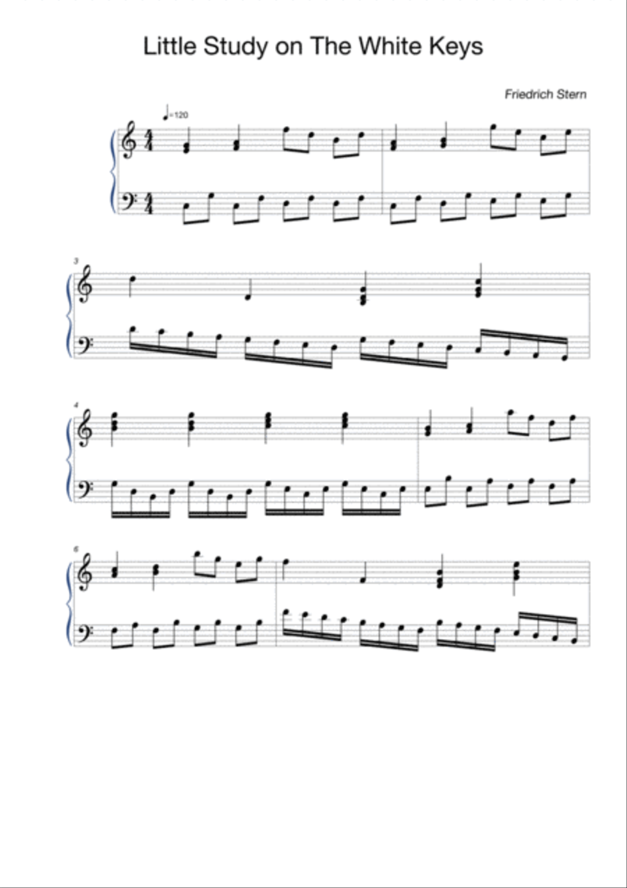 Little Study on The White Keys Piano Method scores gallery preview page 1