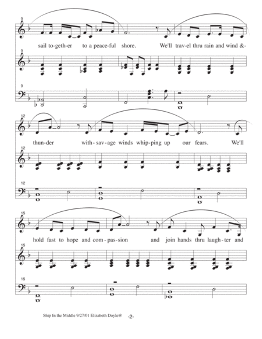 A Ship In the Middle of the Ocean Voice scores gallery preview page 2