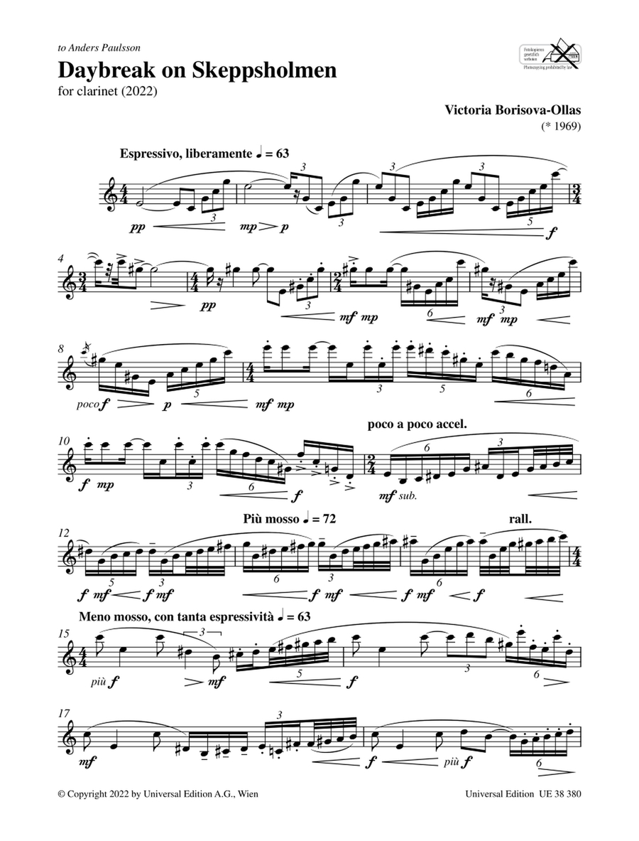 Daybreak on Skeppsholmen Chamber Music scores gallery preview page 2