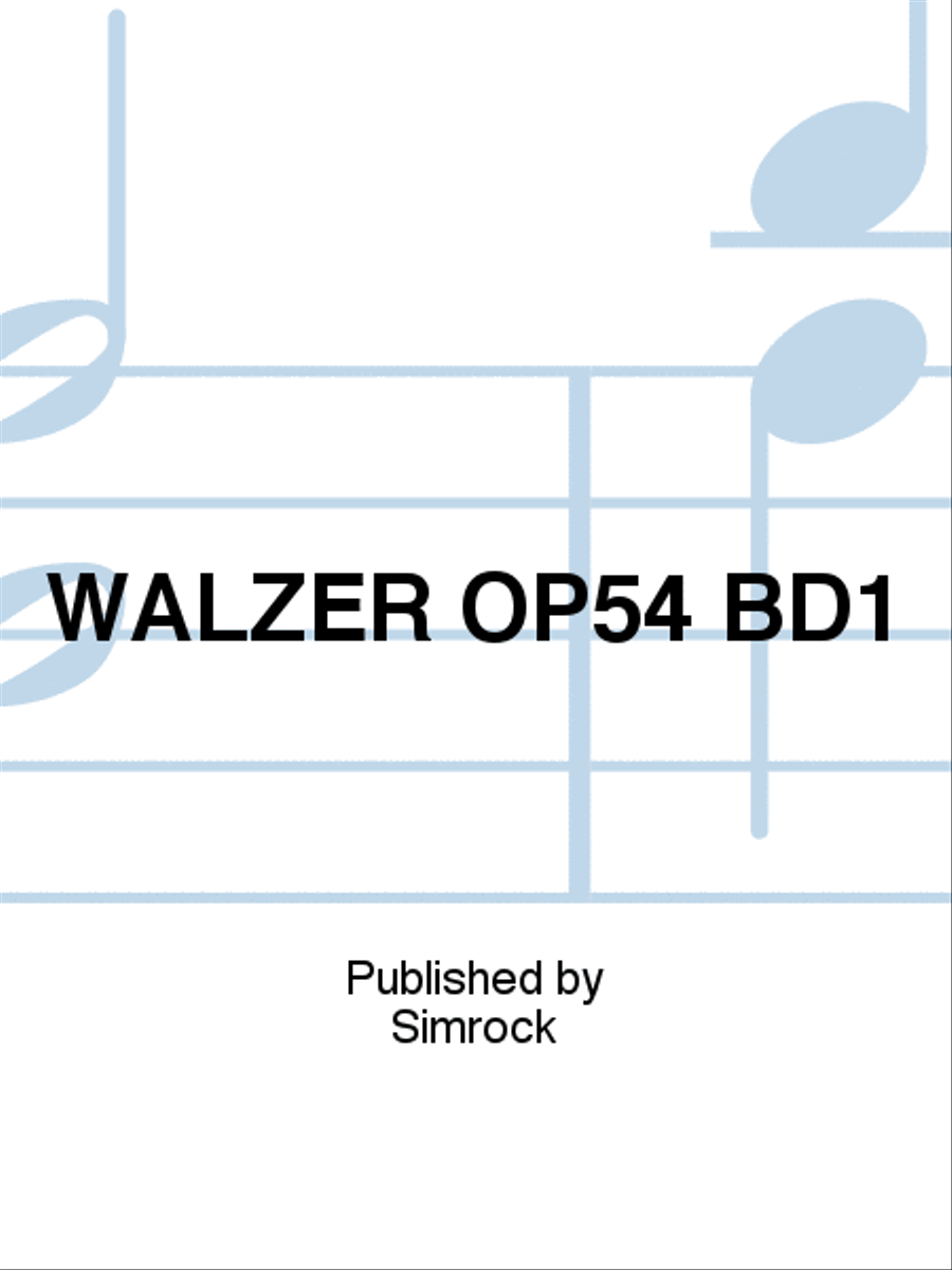 WALZER OP54 BD1 Piano Solo scores gallery preview page 1